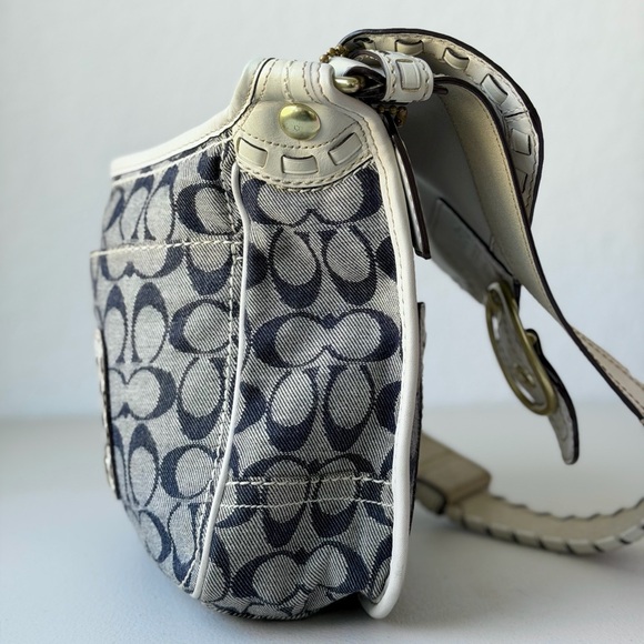 Coach Resort Denim Bleecker Shoulder Flap Bag - Picture 15 of 16